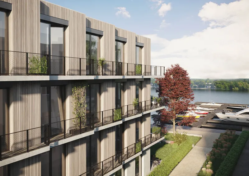 helle Wohnung mit großer Terrasse und privatem Wasserzugang — photo 1